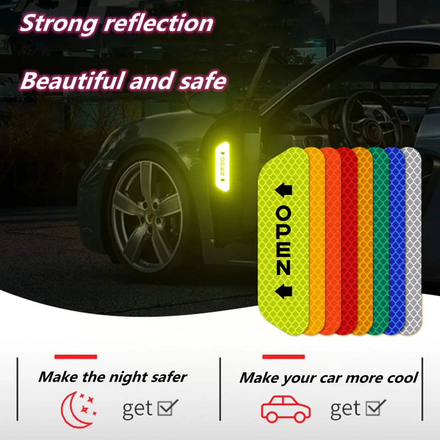 Reflective Car Door Edge Guard